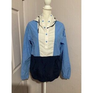 Columbia PFG Blue Colorblock Snap Button Windbreaker Jacket S